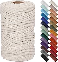NOANTA Beige Macrame Cord 5mm x 109 Yards - Premium Cotton Rope for Wall Hangings, Plant Hangers, Crafts & Knitting