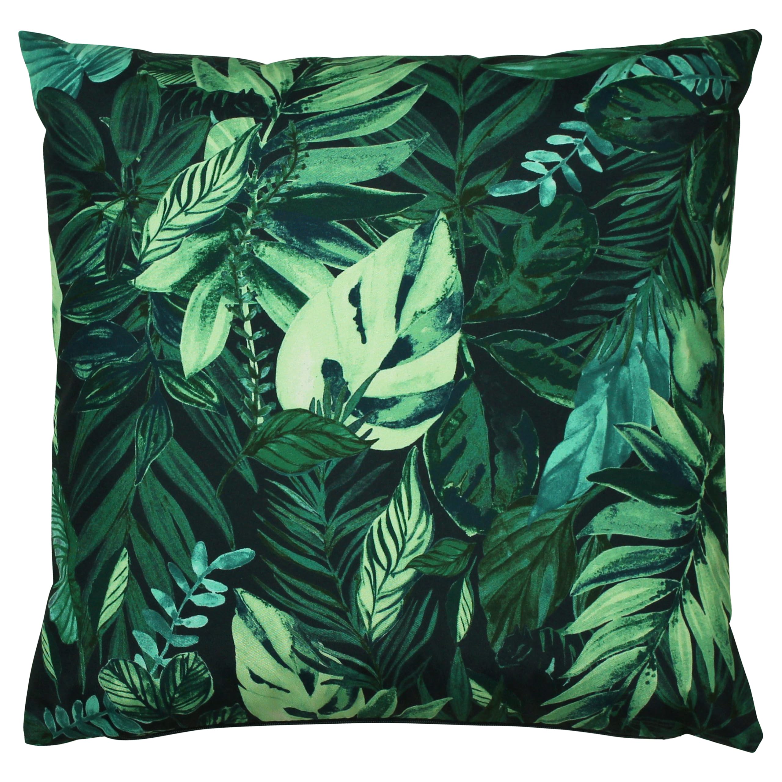 Furn. Psychedelic Green Jungle Tropical Uv And Water Resistant Outdoor Cushion