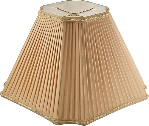 Miniatura 9 de Royal Designs - Pantalla plisada de esquina de corte invertido, diseño de cáscara de huevo, 5 x 11 x 9 pulgadas Eggshell,Dorado