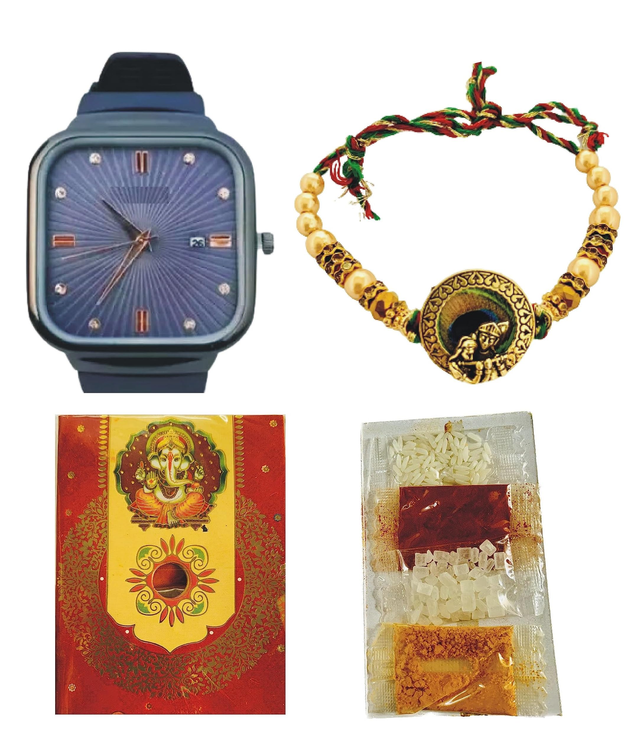Lazybeee Wrist Watch for Bhai with Beautiful Radha Krishna Rakhi & Small Roli Chawal Gift Pack for Brother | Raksha Bandhan Rakhi Gift Combo for Brother, Bhaiya (B0CC1TPXBG) Amazon Price History, Amazon Price Tracker
