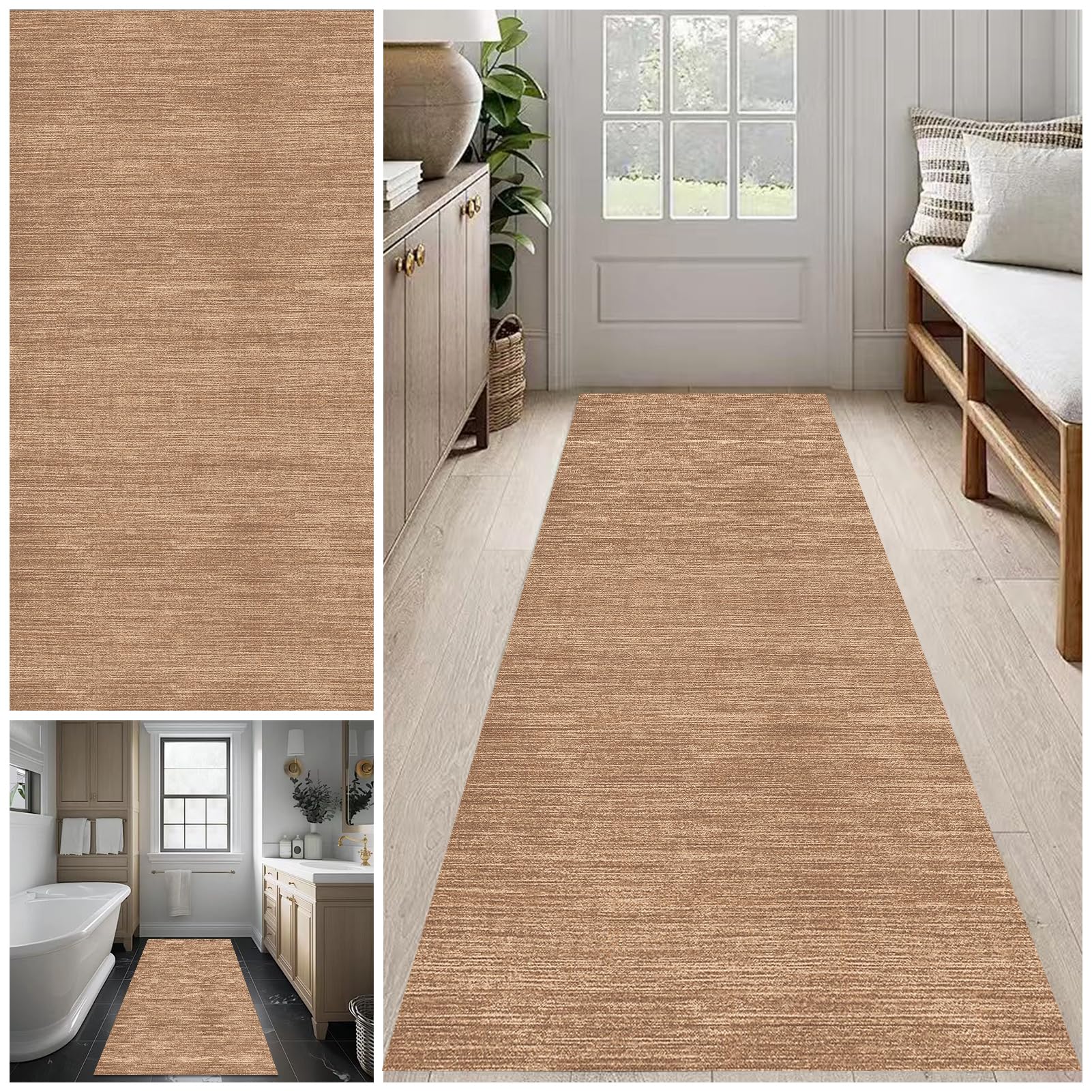 Alfombra de pasillo moderna lavable para sala de estar cocina y pasillos estrechos de casa