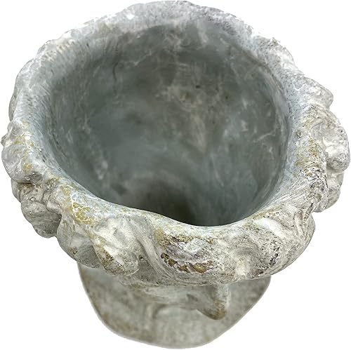 Miniatura 5 de THE JOY TREE Maceta griega romana con cabeza de estatua para interiores y exteriores, maceta de cemento para suculentas de 6 pulgadas