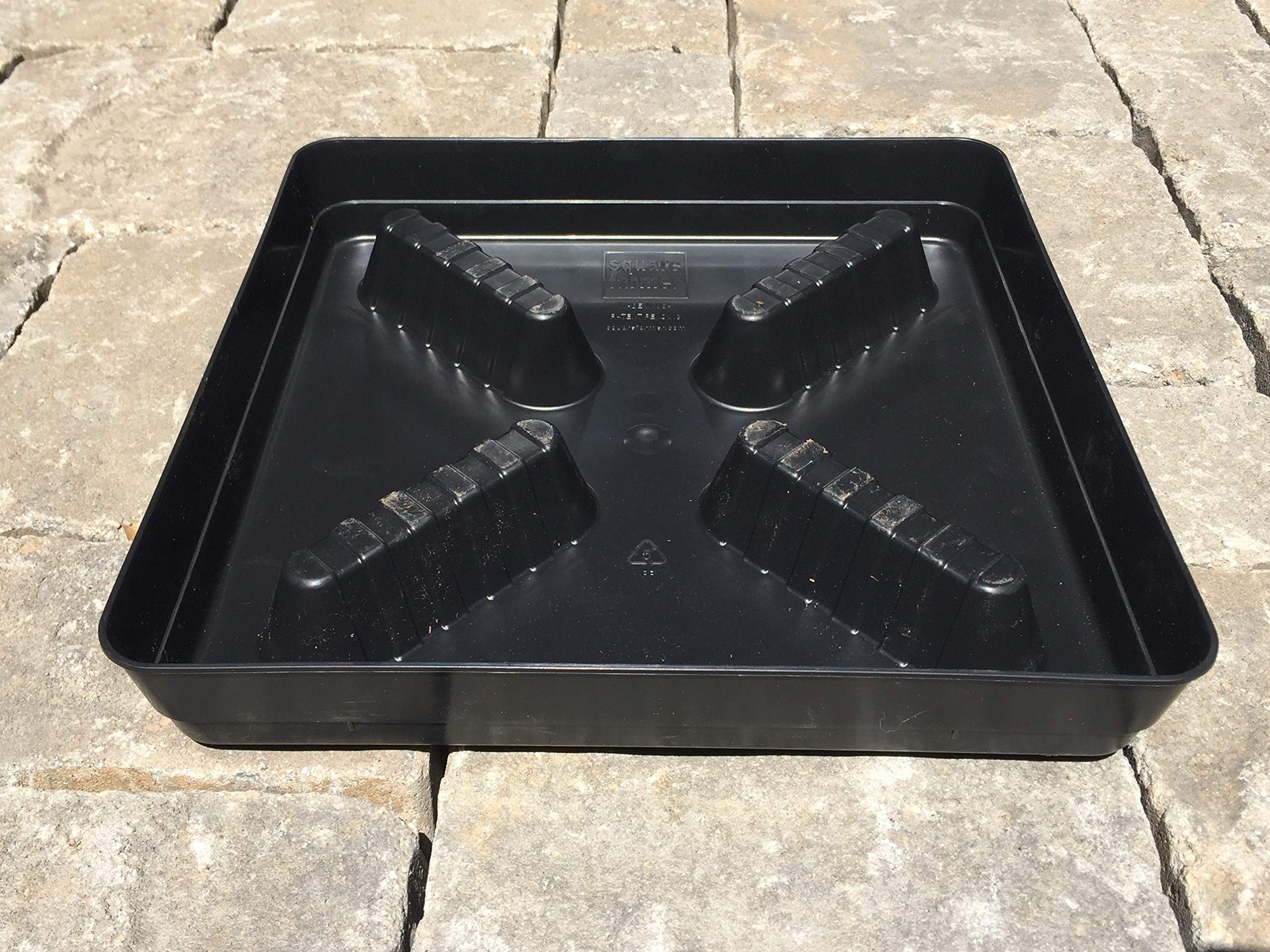 Buy square farmer Black Plastic 10inch drip Tray Drain Table Saucers