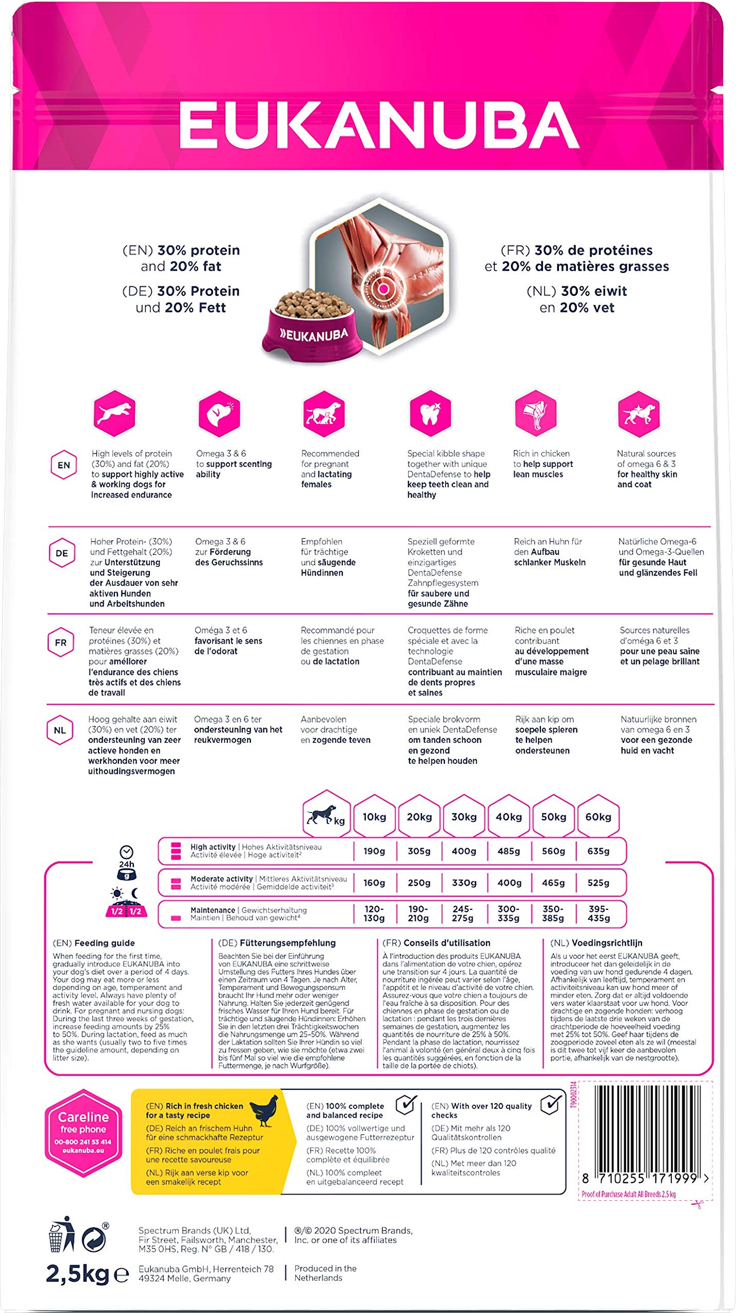 Eukanuba Daily Care Working & Endurance Alimento Secco per Cani Adulti da Lavoro e Molto Attivi, 15 kg