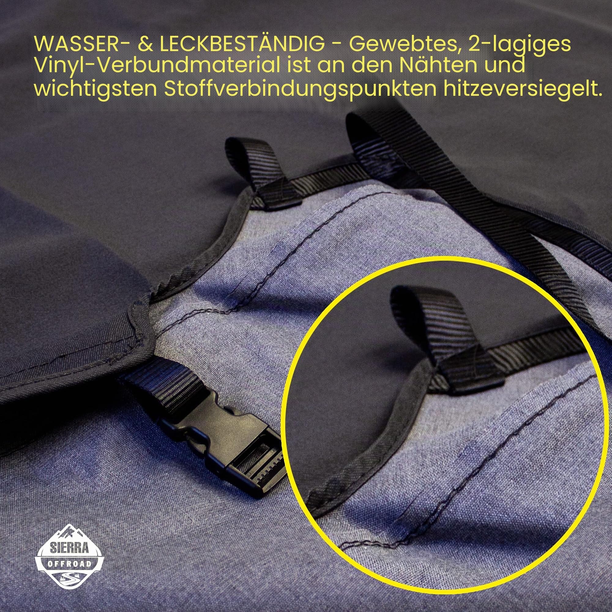 Sierra Offroad Factory Style Soft Top mit getönten Fenstern, ohne obere Türen, kompatibel mit Jeep Wrangler TJ 1997-2006 (Denim Black)