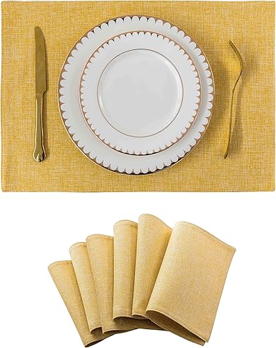 Miniatura 66 de Home Brilliant - Manteles individuales de lino Gris ceniza,Rosa bebé,Negro -,Marrón,Borgoña,Arpillera,Crema,Gris Oscuro,Pasto