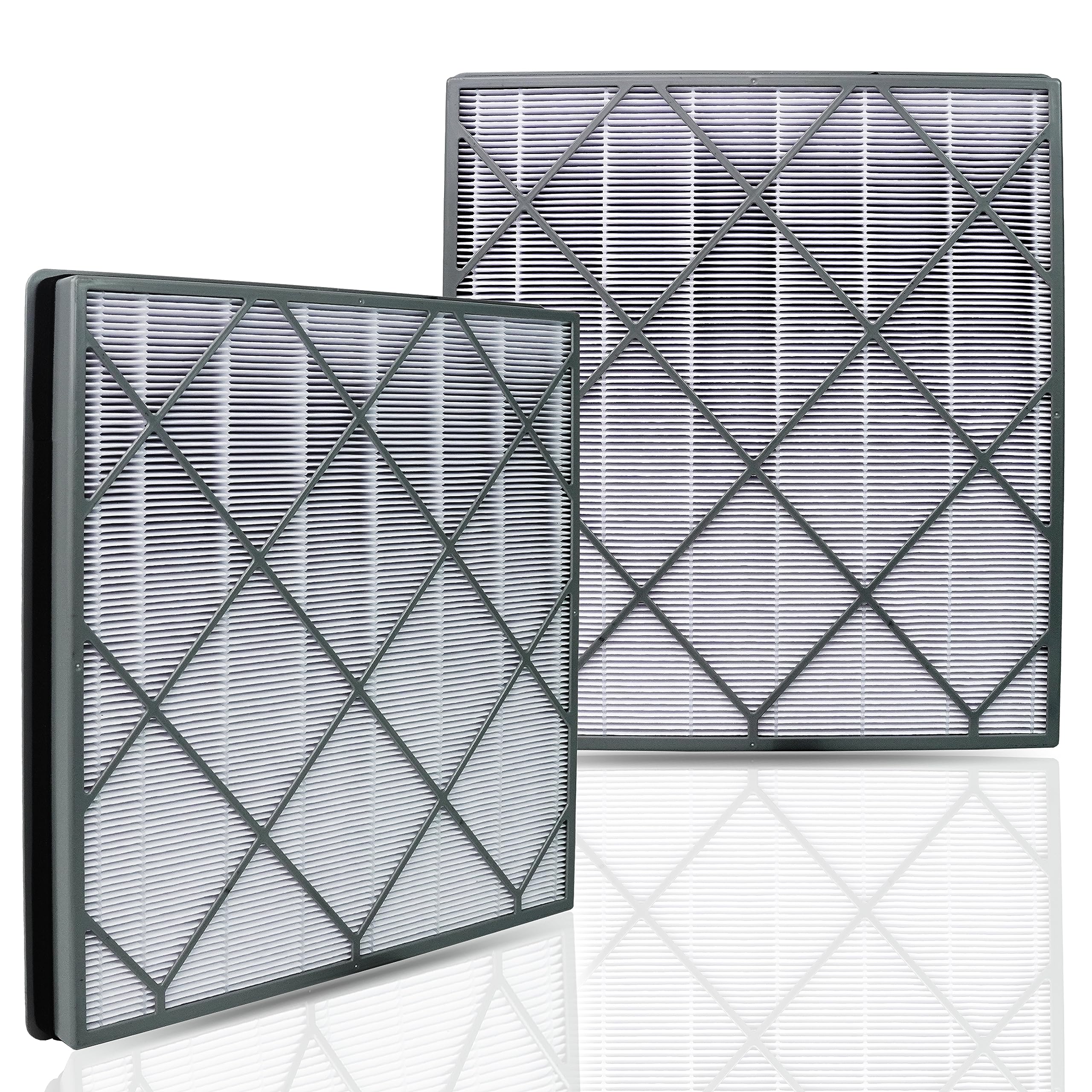2 Pcs Filter Replaces For Shark Air Purifier 4 filter, HE401 HE402 HE405 HE400 4 Fan Purifier, 3 Stages Filtration with H13 True HEPA, Activated Carbon Filters And Fine Pre-fillter, Part # HE4FKPET