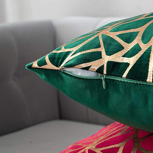 Miniatura 7 de TAOSON Juego de 2 fundas de cojín suaves y acogedoras con estampado geométrico de líneas abstractas irregulares, bronce, para sofá, cama, decoración