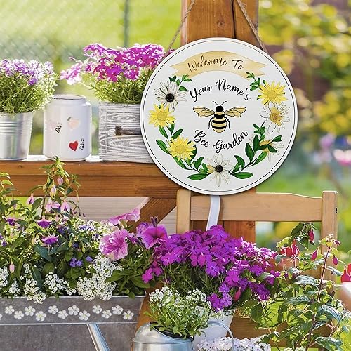 Miniatura 3 de Placa de pared personalizada de madera de abeja de miel, regalos para apicultores, letrero de granja de res, letrero de abeja, decoración de abeja