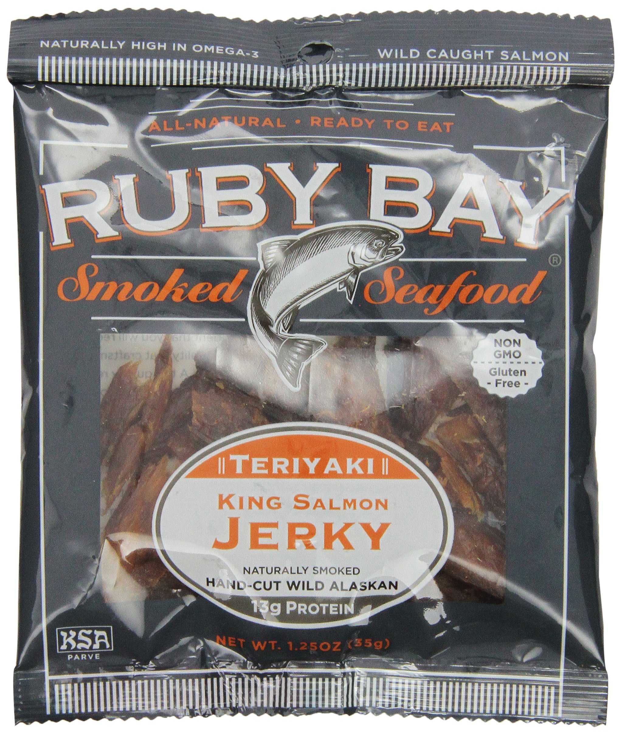 Ruby Bay Wild Salmon Jerky, Teriyaki, 1.25 Ounce