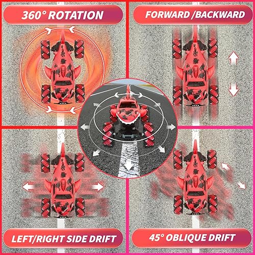 Miniatura 2 de Autos RC para niños, coche de control remoto de tiburón para niños 4-7, 8-12, 2.4 GHz, doble cara, 360 vueltas giratorias, camión RC anfibio con