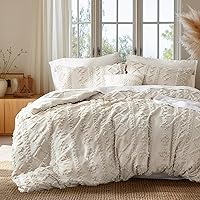 Vista 22 de Bedsure Funda de Edredón Bohemia Tamaño Full, Suave y Cómoda, Diseño Elegante Bohemio, Ropa de Cama Bohemia para Decoración, Funda de 03 - Blanco