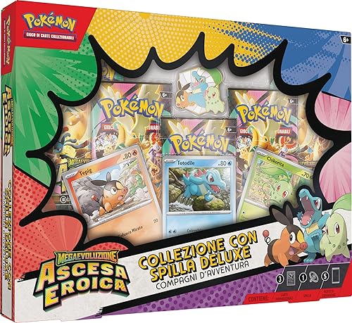 Pokémon: collezione con spilla deluxe Compagni d’avventura dell’espansione Megaevoluzione -