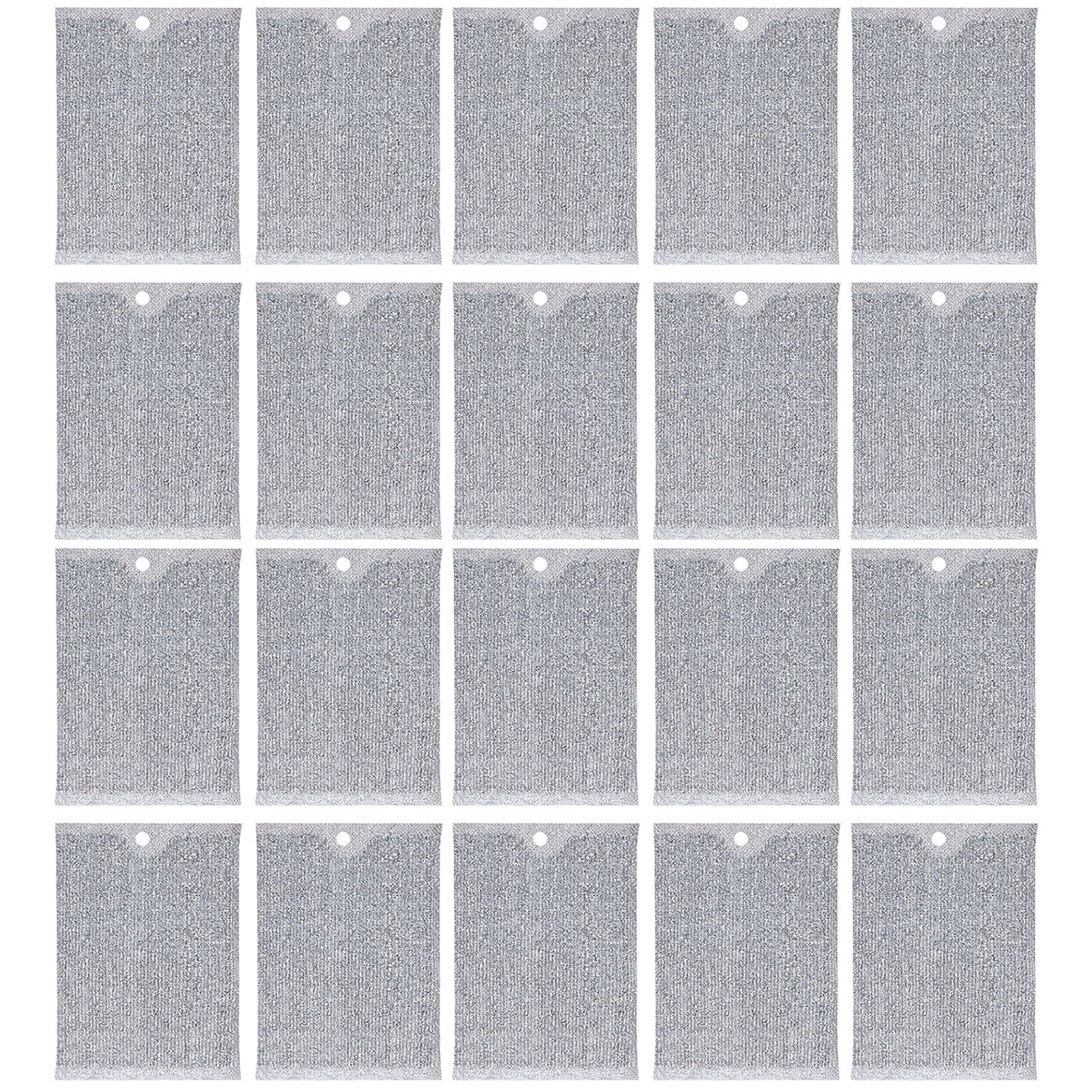 Shurhome Efficient Scrubbing Pad Double Layer Design Scouring Cloth Stubborn Greases Removal Kitchen Dishwashing Essential Kitchen Scrubber for Cookware