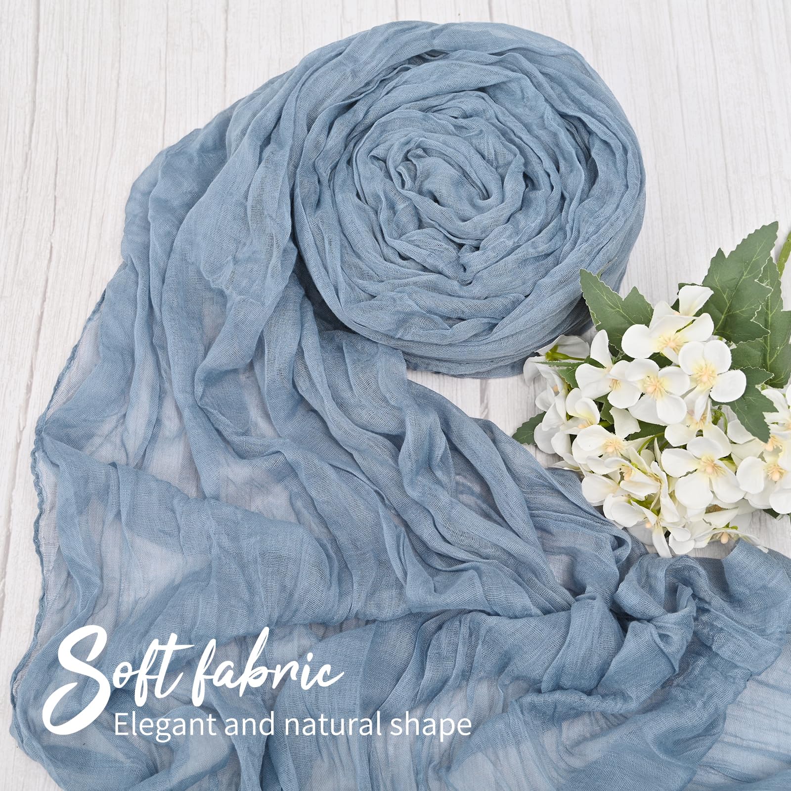Seihtuch-tafelloper, rustieke gaas, Boho-kaasdoek, tafelloper voor bruiloft, feest, vrijgezellenfeest, tafeldecoratie, 3 m, burgunderrood, 8 stuks