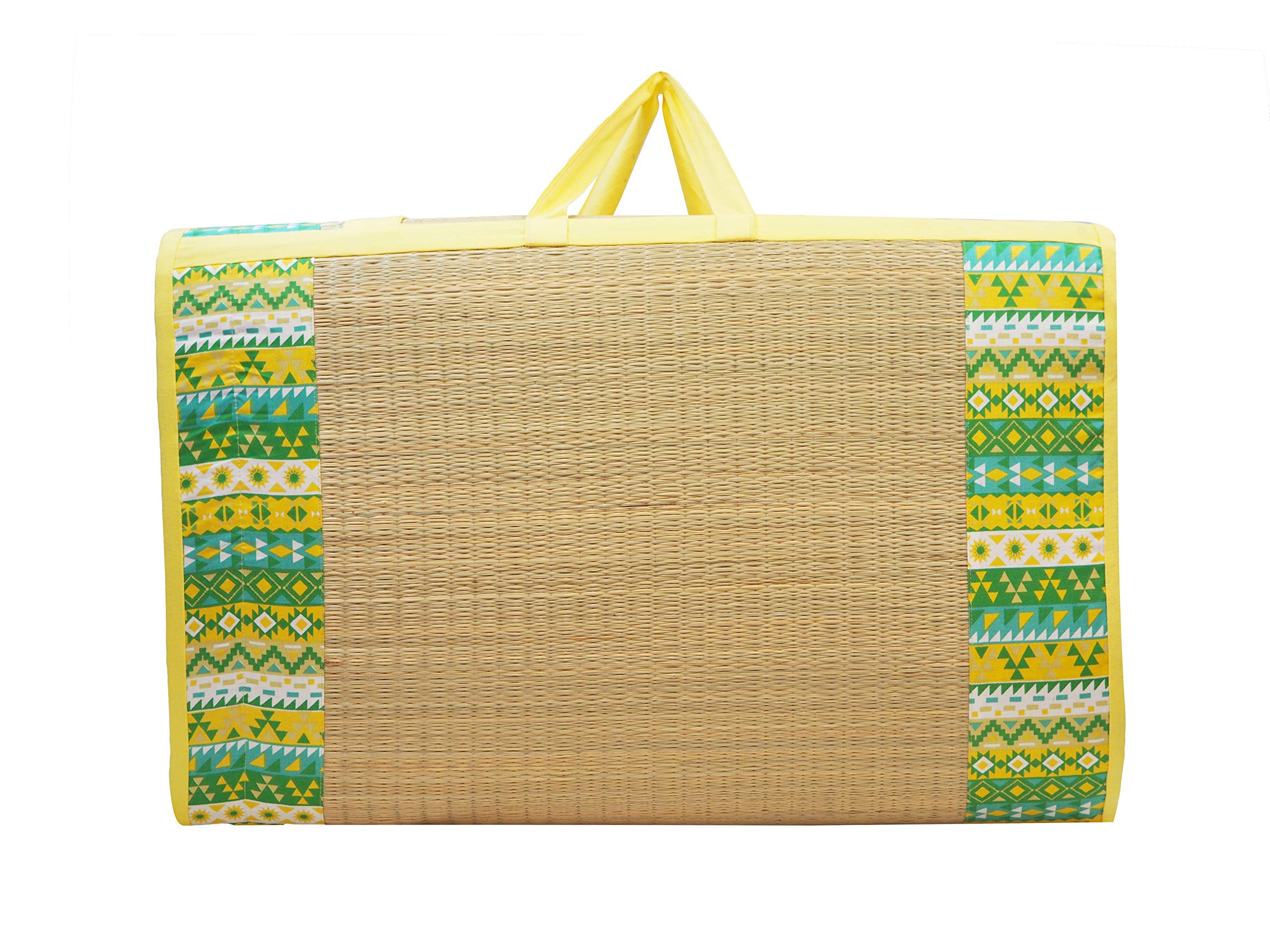 Home Tex LifeKora Grass Cushion Sleep Healthy, Easy Portable and Folding Mat
