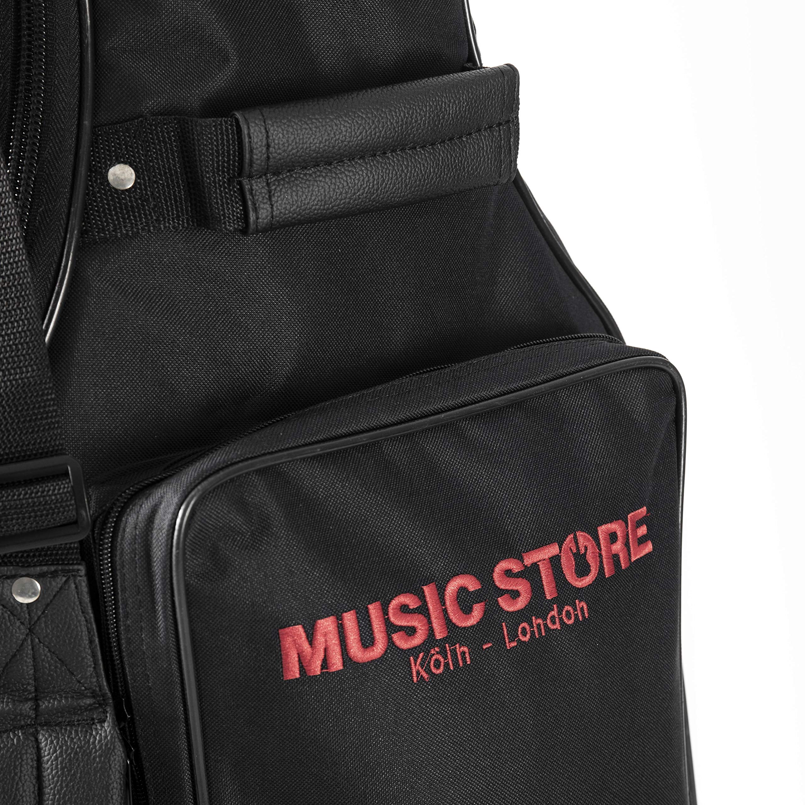 MUSIC STORE Housse Super Deluxe Guitare électrique Noir/Logo Rouge - Sac pour Guitares Électriques