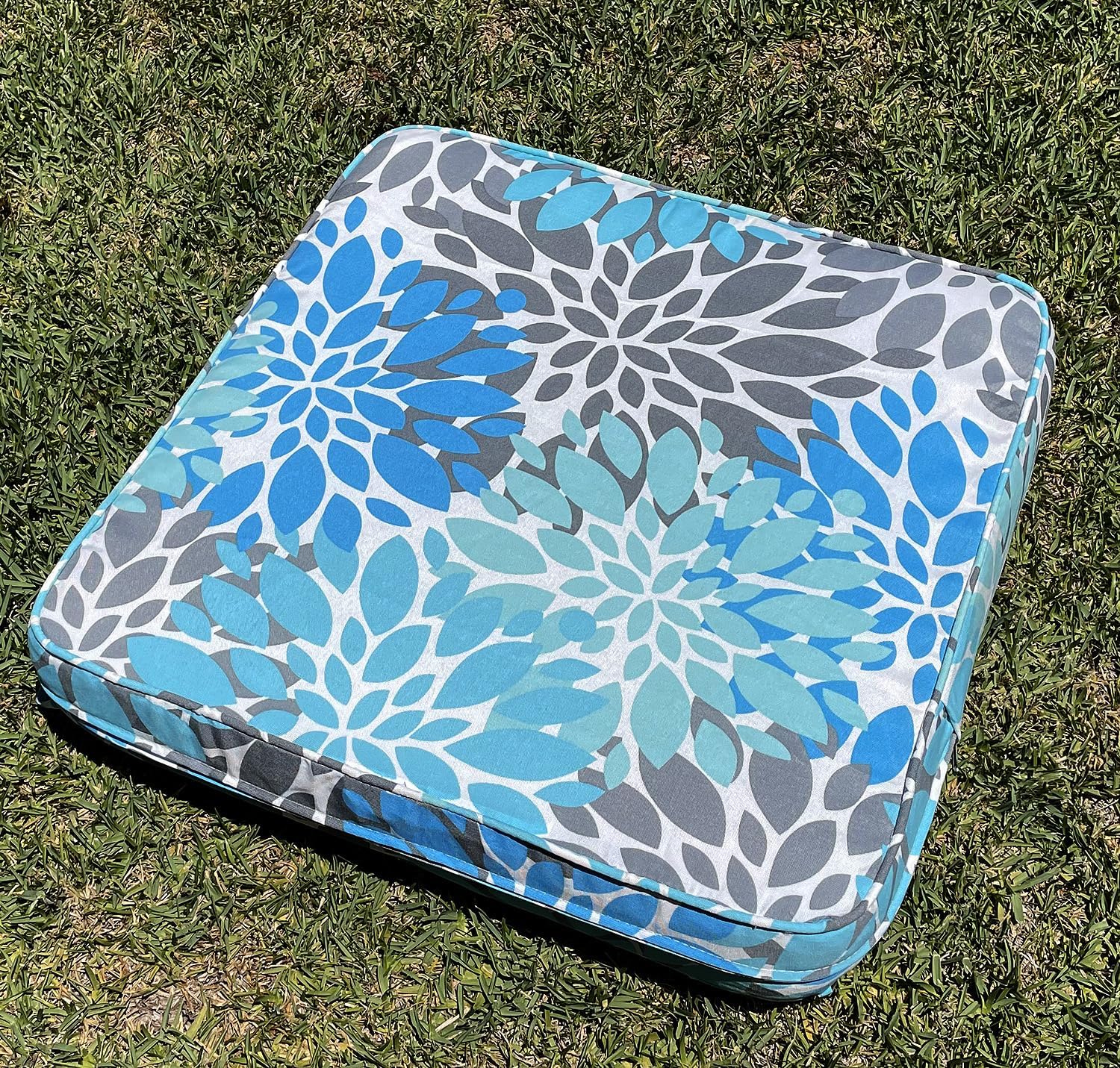 BELLRINO Outdoor Waterproof Patio Cushion Covers 24" X 22" X 4" Set of 4 Replacement Slipcovers Decorative Cushion Cover for Chair Seat Garden Bench Porch Couch P008-24X22X4-4PC Cover ONLY