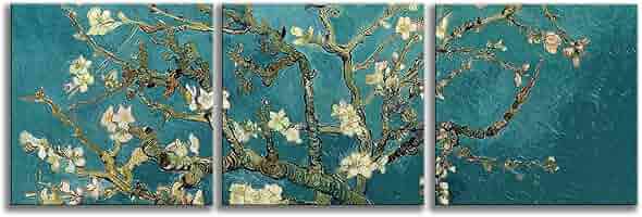 イタリア製　巨大絵画　ゴッホ『花咲くアーモンドの木』　額絵　絵画　アート　パネル イタリア製巨大絵画ゴッホ『花咲くアーモンドの木』額絵絵画