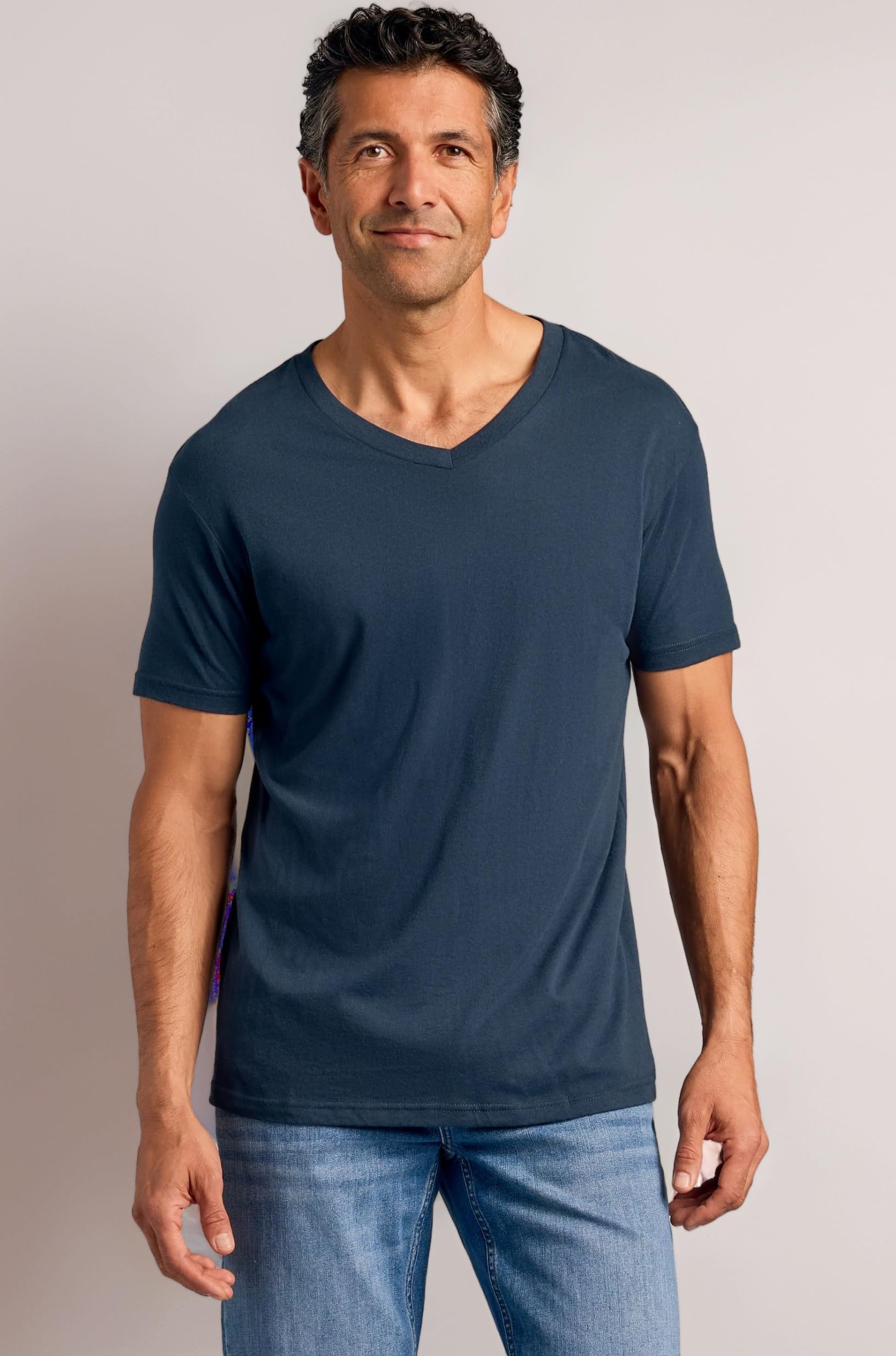 Mens V Neck T Shirts – Cotton V Neck Shirts for Men, V-Neck Mens T-Shirts and Undershirts for Men Pack/Singles
