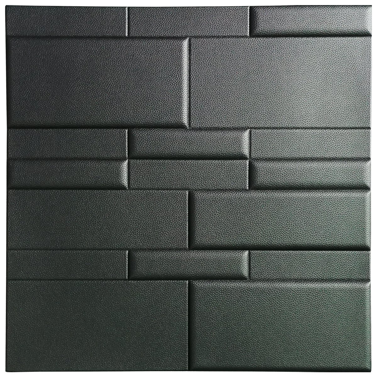 Buy Art3d 3D Leather Tiles Decoartive 3D Wall Panels, Black Brick 24" x
