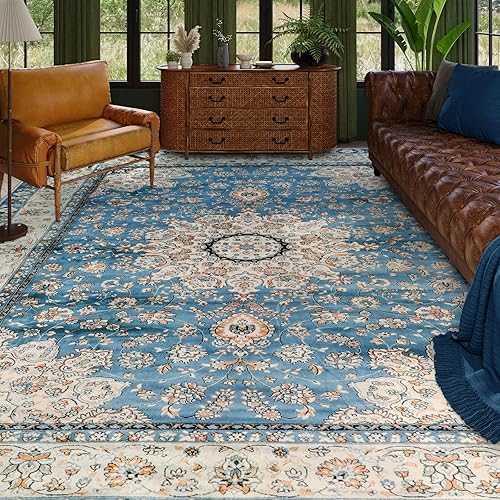 Miniatura 574 de Lahome Tapete tribal bohemio, pequeño, suave, antideslizante, lavable, de pelo corto, para piso en puerta, interior, entrada, baño, silla, Verde