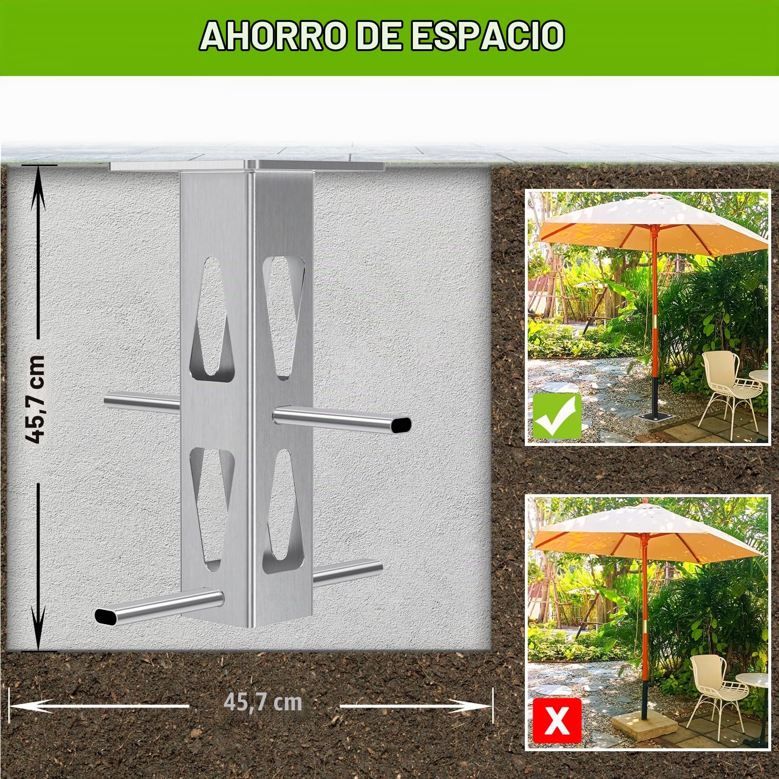 Dolibest Base Enterrable para Parasol