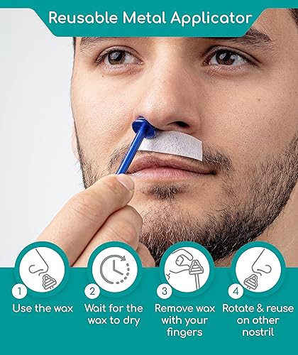 Miniatura 6 de Medi Grade Kit de cera nasal para hombres y mujeres con barra de cera de nariz reutilizable, 1.76 onzas, kit de cera de nariz ecológico para