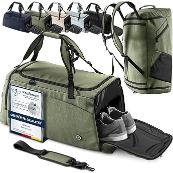bemaxx Sports Bag Training Bag Men & Women with Shoe Compartment and Wet