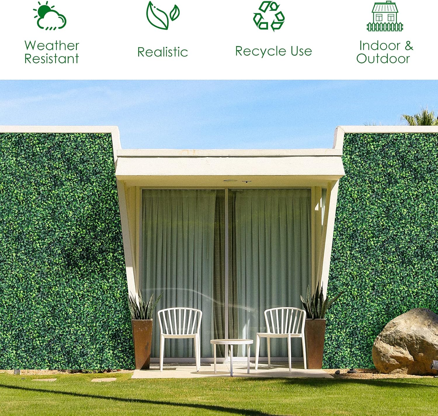 Giantex 12PCS 20x20inch Artificial Boxwood Panels, 33.3 Square Feet Faux Greenery Wall Privacy Hedge Screen for Wedding Decorations Fence Backdrop, Outdoor Patio Garden Topiary Hedge Protective Screen