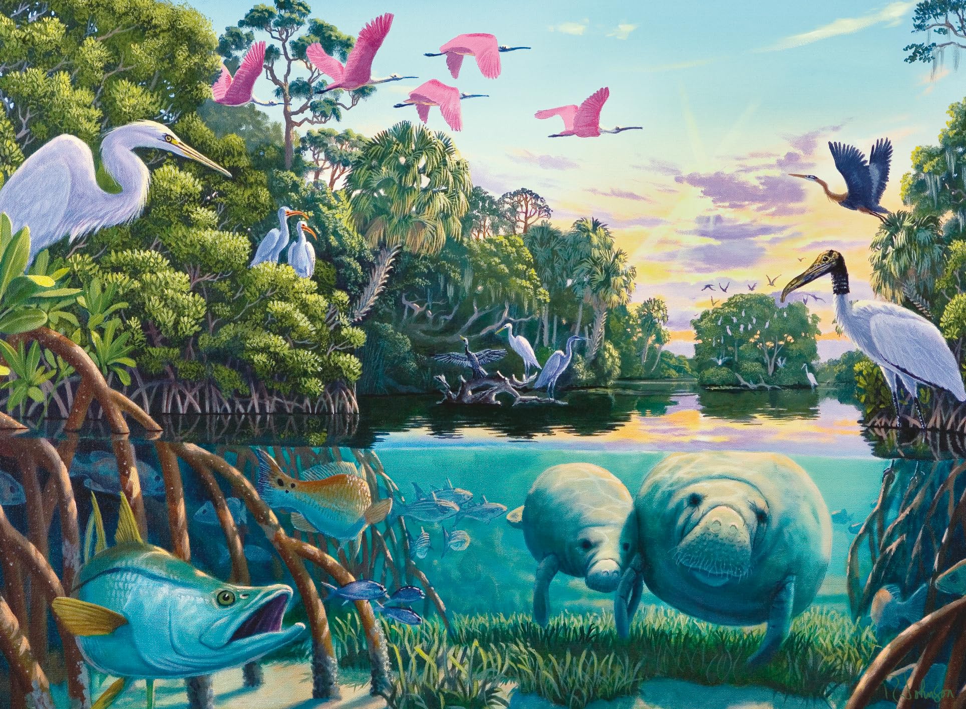 Ravensburger 12000044 - Momentos del manatí - puzzle 500 piezas – puzzle adultos y niños a patir de 12 años, puzzle animales