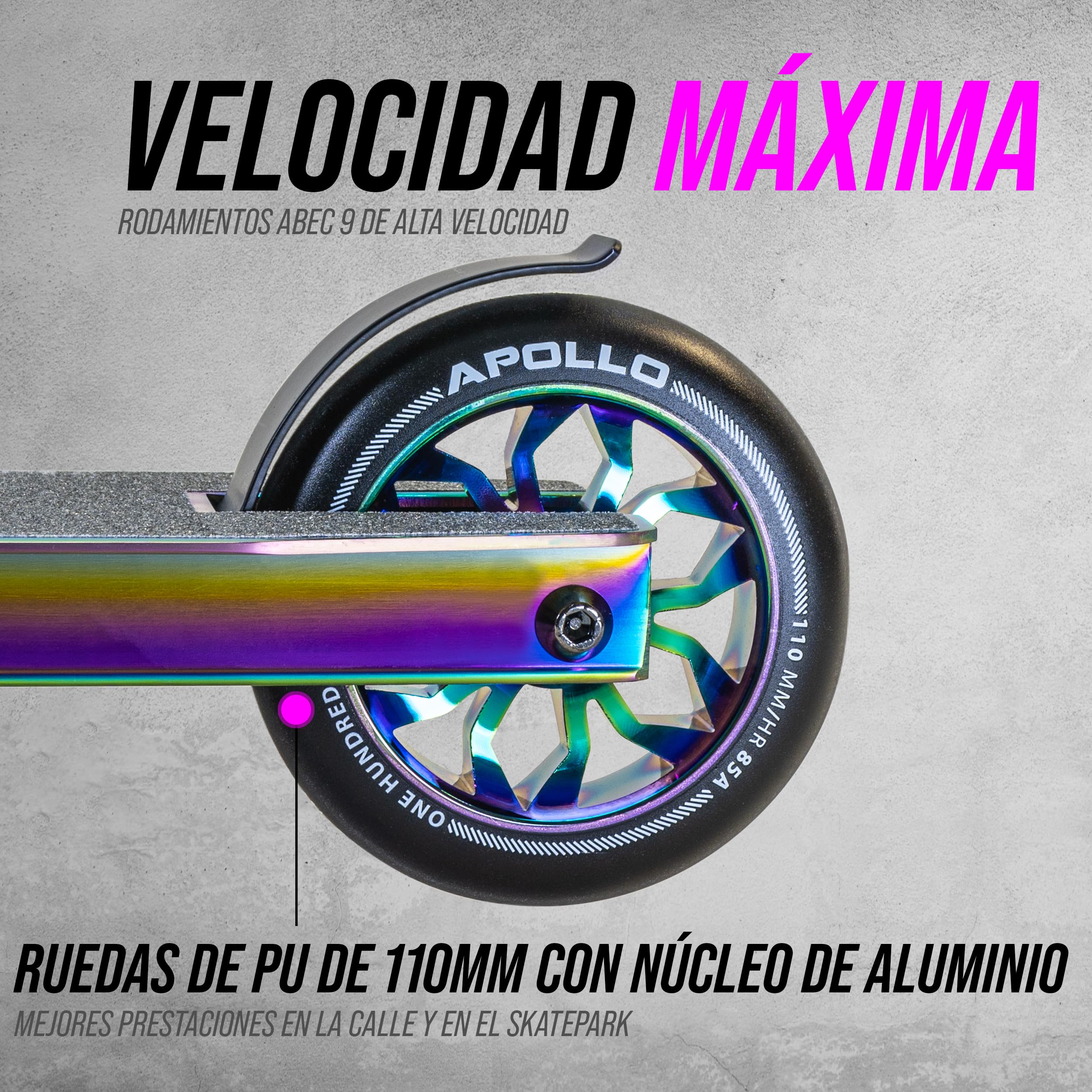 Apollo Patinete de Acrobacias Hawk | Freestyle Kickscooter para Niños y Adultos | Patinete Infantil de Trucos para Principiantes y Expertos | Niños y Niñas a Partir de 6 Años