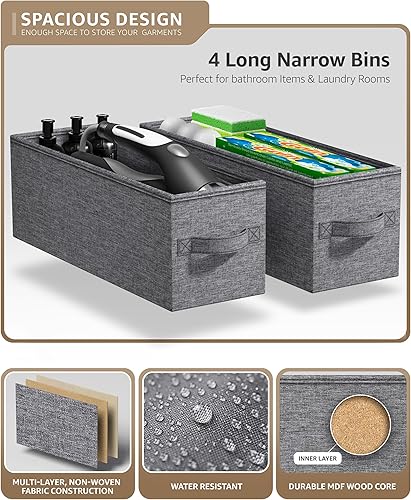 Miniatura 55 de Sorbus Torre estrecha con 4 cajones – Almacenamiento vertical para dormitorio, baño, lavandería, armarios y más, marco de acero, parte superior de