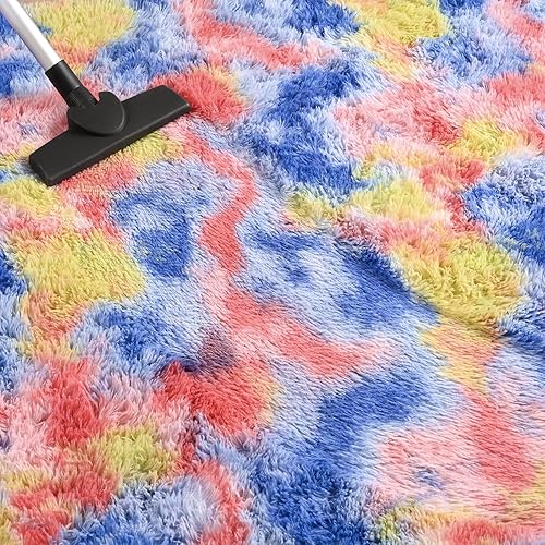 Vista 76 de JUNOVO - Alfombras de área ultra suaves de 3 x 5 pies, alfombras esponjosas para dormitorio, niños, niñas, bebés, sala de estar, suelo, cuarto