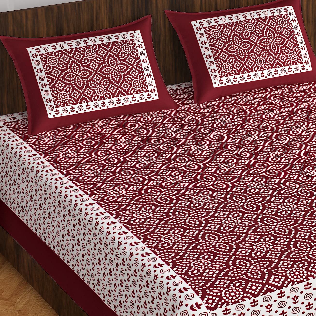 Cotton,180 TC Bedsheet For Double Bed Rajasthani Jaipuri Traditional Floral King Size Double Bedsheet With 2 Pillow Covers -Multicolor14 (B0D2YKFCX6) Amazon Price History, Amazon Price Tracker