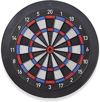 DARTSLIVE Home Electronic Dartboard, Bluetooth Compatible with Online Play, for Soft Tip Darts, 15.5 Inch Diameter Regulation Size Dartboard for Indoor Play, Black