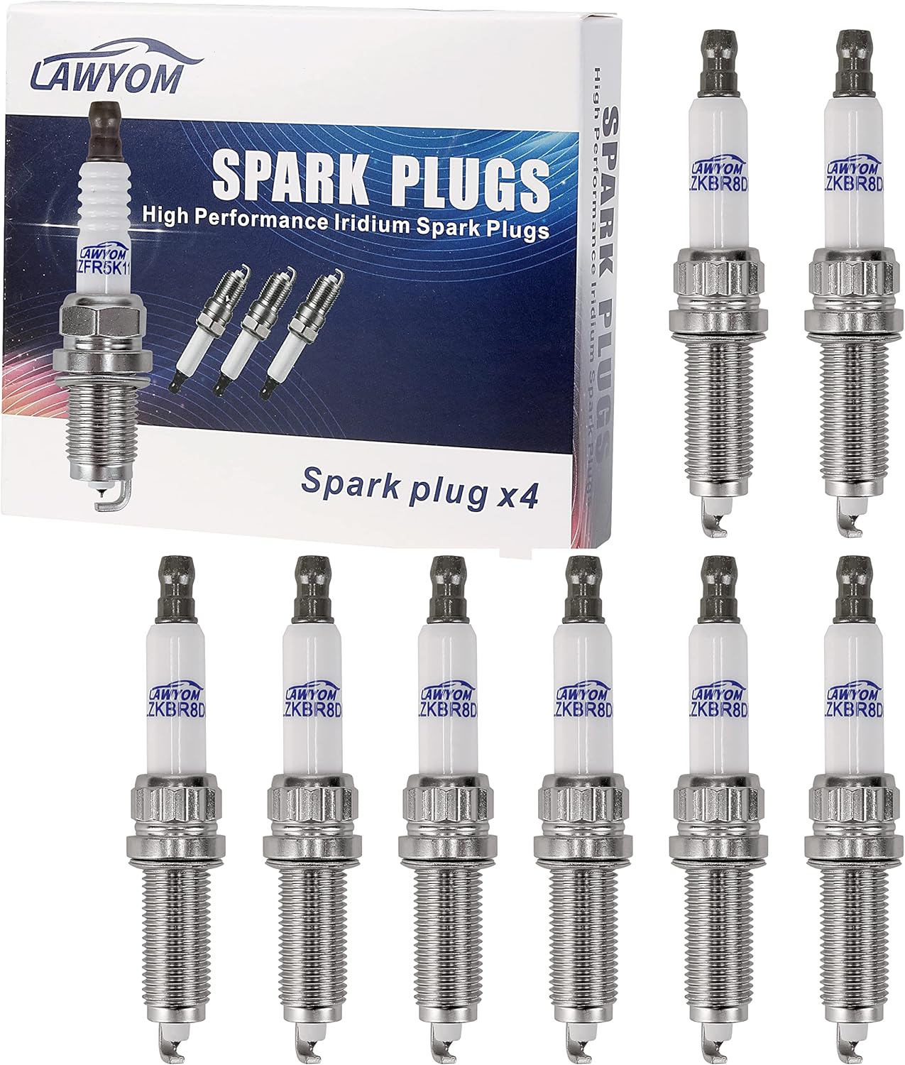 Lawyom 6 PCS 97506 Spark Plugs SILZKBR8D8S for 20102020 X6