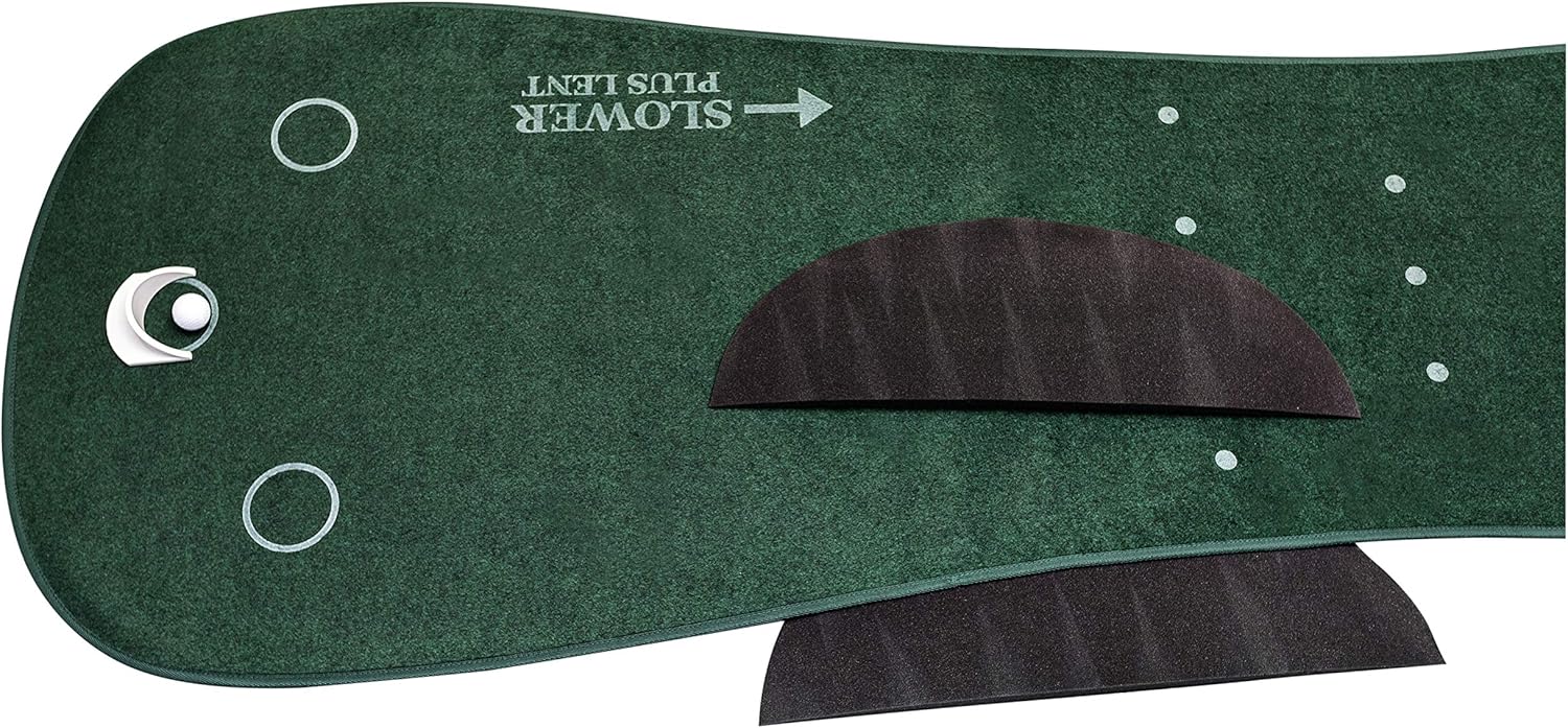 JEF World of Golf Dual Speed Putting Mat, Black (GS1018)