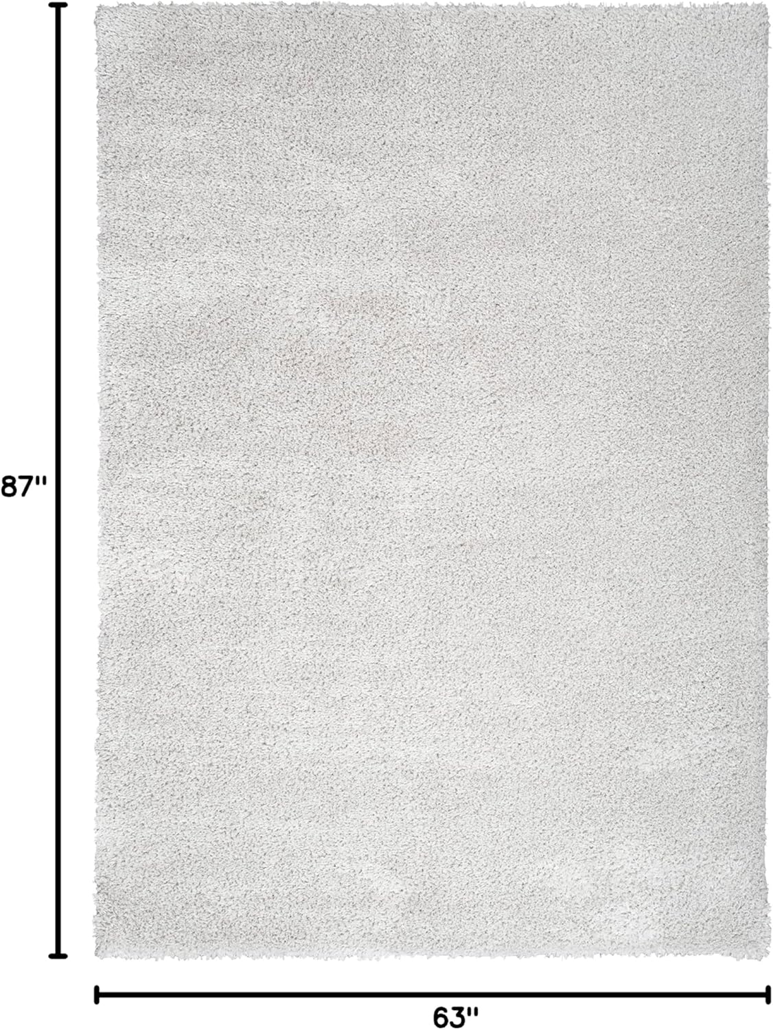 Nourison Home Pacific Shag Silver 5'3" x 7'3" Area Rug - Easy Clean, Non Shedding, Bed Room, Living Room, Dining Room, Kitchen (5' x 7')