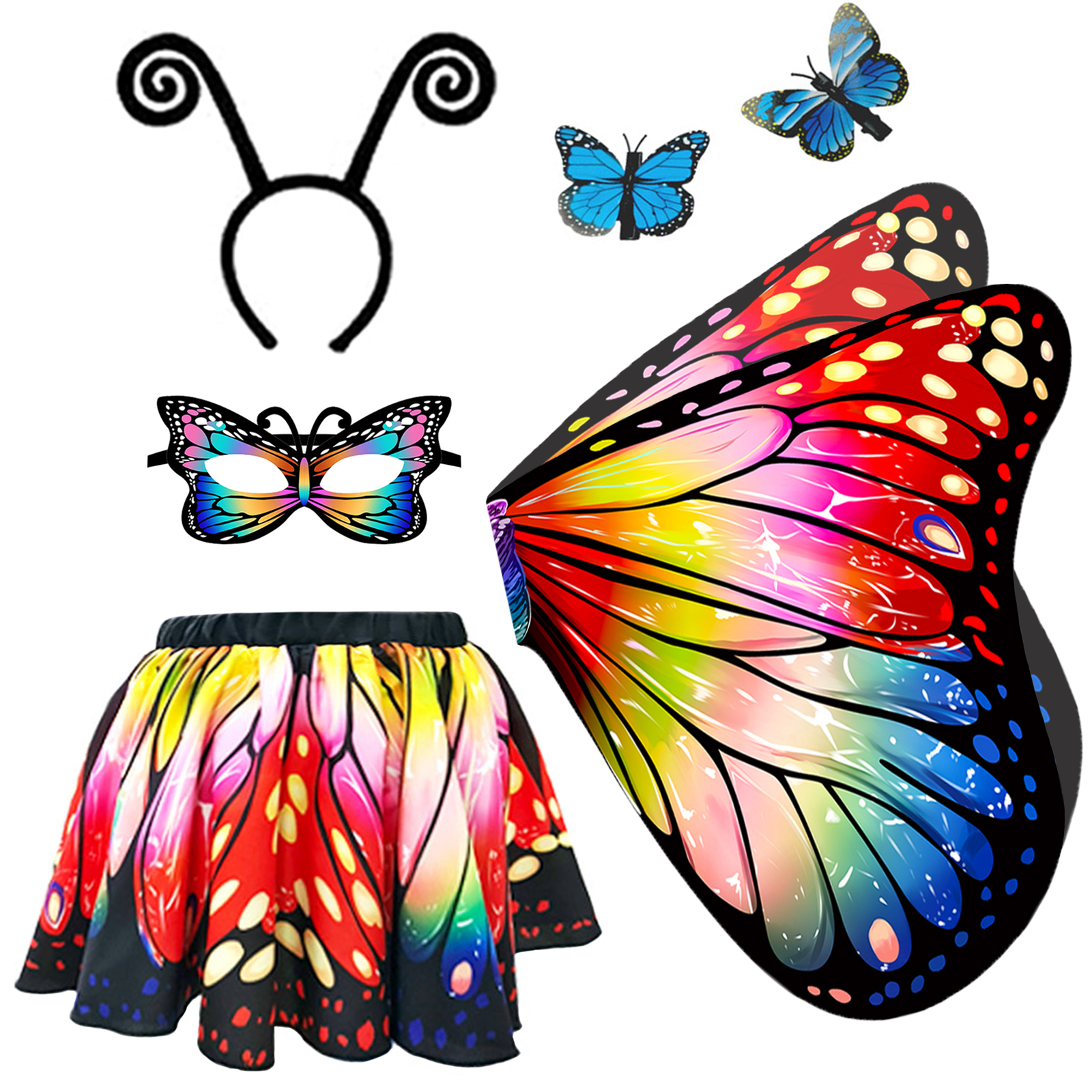 Disfraz de Mariposa para Niñas con Alas y Falda Tutu miniatura 7