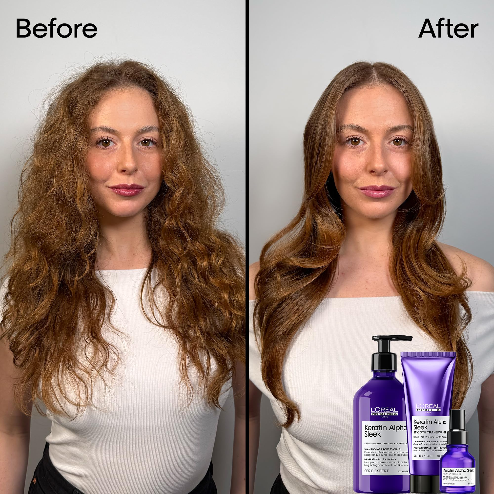 L'Oréal Professionnel - Transformateur à la kératine Alpha Sleek Smooth Transformer - Anti-frisottis - Douceur longue durée et contrôle du volume - Avec kératine Sleeker et acides aminés - Pour tous