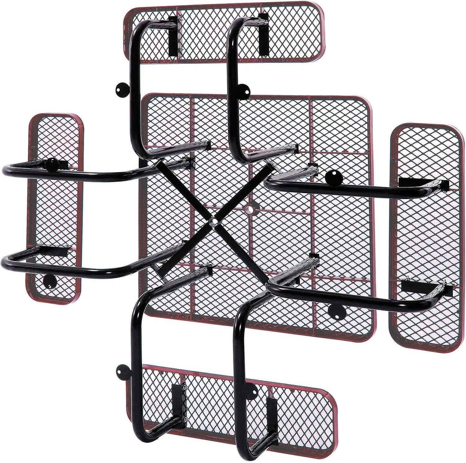 Global Industrial 46" Expanded Metal Square Picnic Table, Black : Patio, Lawn & Garden