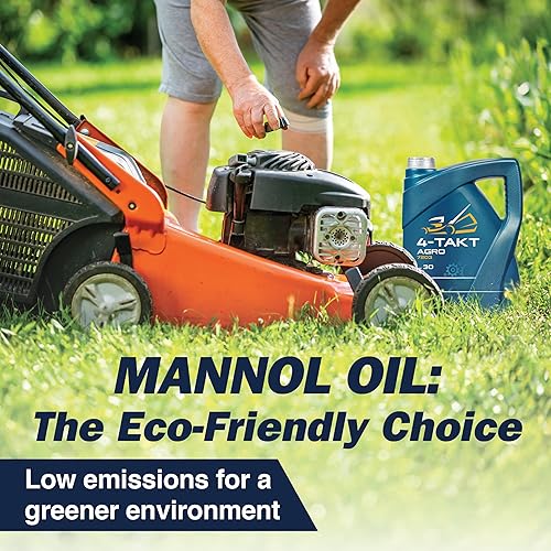 Miniatura 4 de Aceite SAE 30 sintético completo para cortacésped de Mannol, lubricante para generador, aceite premium de 4 tiempos para motores pequeños, 4L