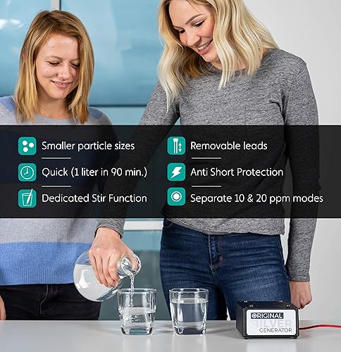 Miniatura 3 de Máquina generadora de plata coloidal para un cuerpo resistente y saludable, paquete X20 (kit de economía) - Generador de plata original