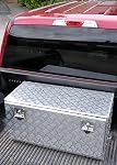 Inspirer Studio Argent aluminium lourd de prise en charge ATV Boîte à outils de lit de remorque avec serrure (36" X 17" X 18")