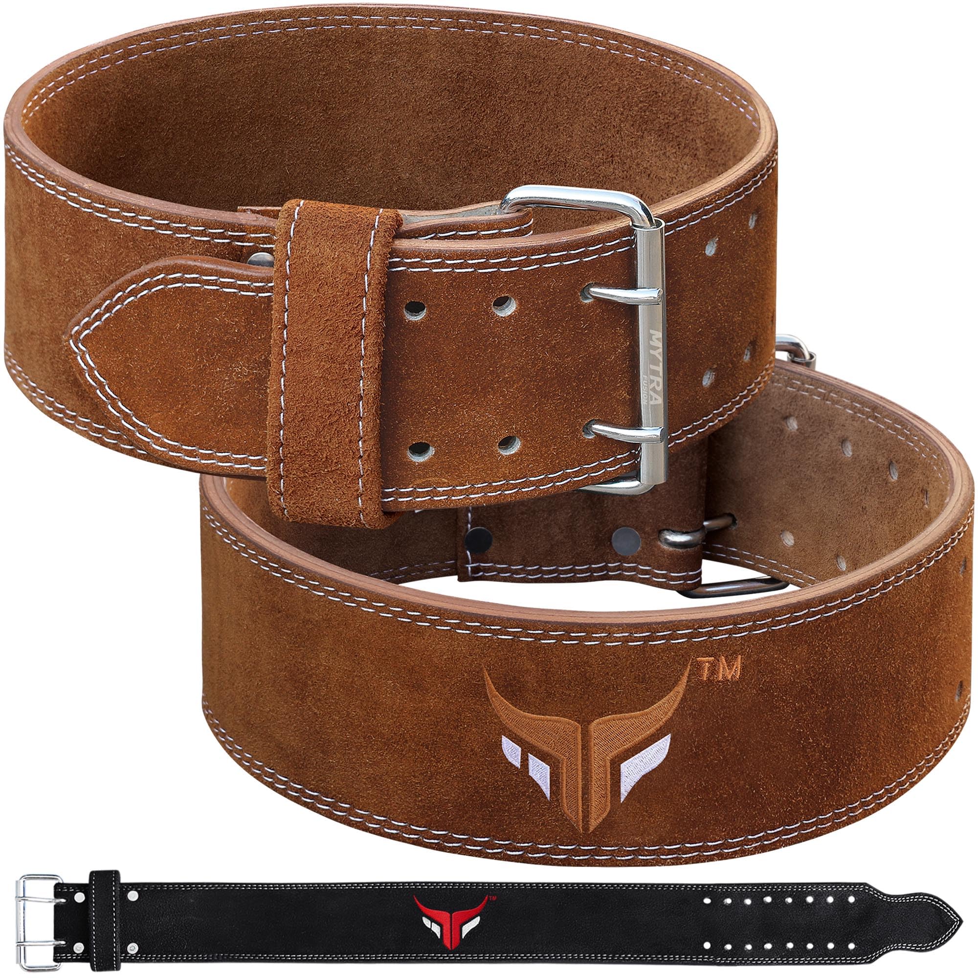 Mytra Fusion Power Weight Lifting Belt L4 Weight Training Leather Belt Power Belts for Squats Workout