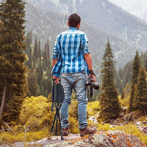 Miniatura 5 de Vidpro SP-12 SeatPod Soporte de cámara plegable portátil con silla integrada. Perfecto para fotografía de naturaleza, observación de aves y eventos