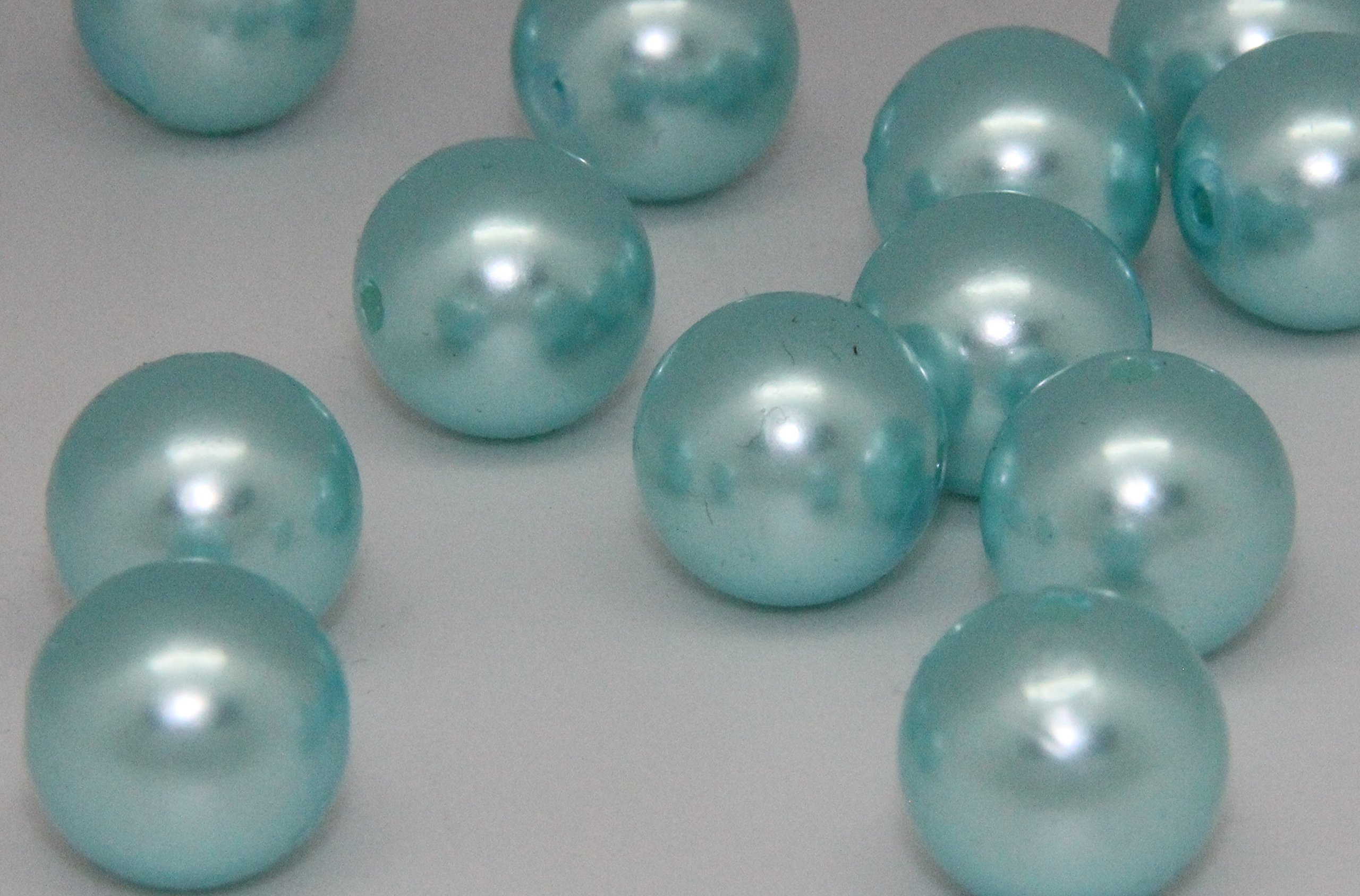 1 Pound Jumbo Pearls Decorative Vase Filler for Wedding Centerpiece - 10mm (Baby Blue)