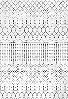 Vista 70 de nuLOOM 2x8 Alfombra de Área Blythe Marroquí, Negro y Blanco, Diseño Bohemio Desvanecido, Resistente a Manchas, Para Dormitorio, Comedor, Sala