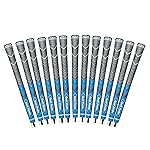 Golf Pride MCC Plus4 Golf Club Grip - All-Weather Hybrid Grip with Larger Lower Hand - Brushed Cotton Cord & Pebbled Texture - Standard - Blue - 13 Pack
